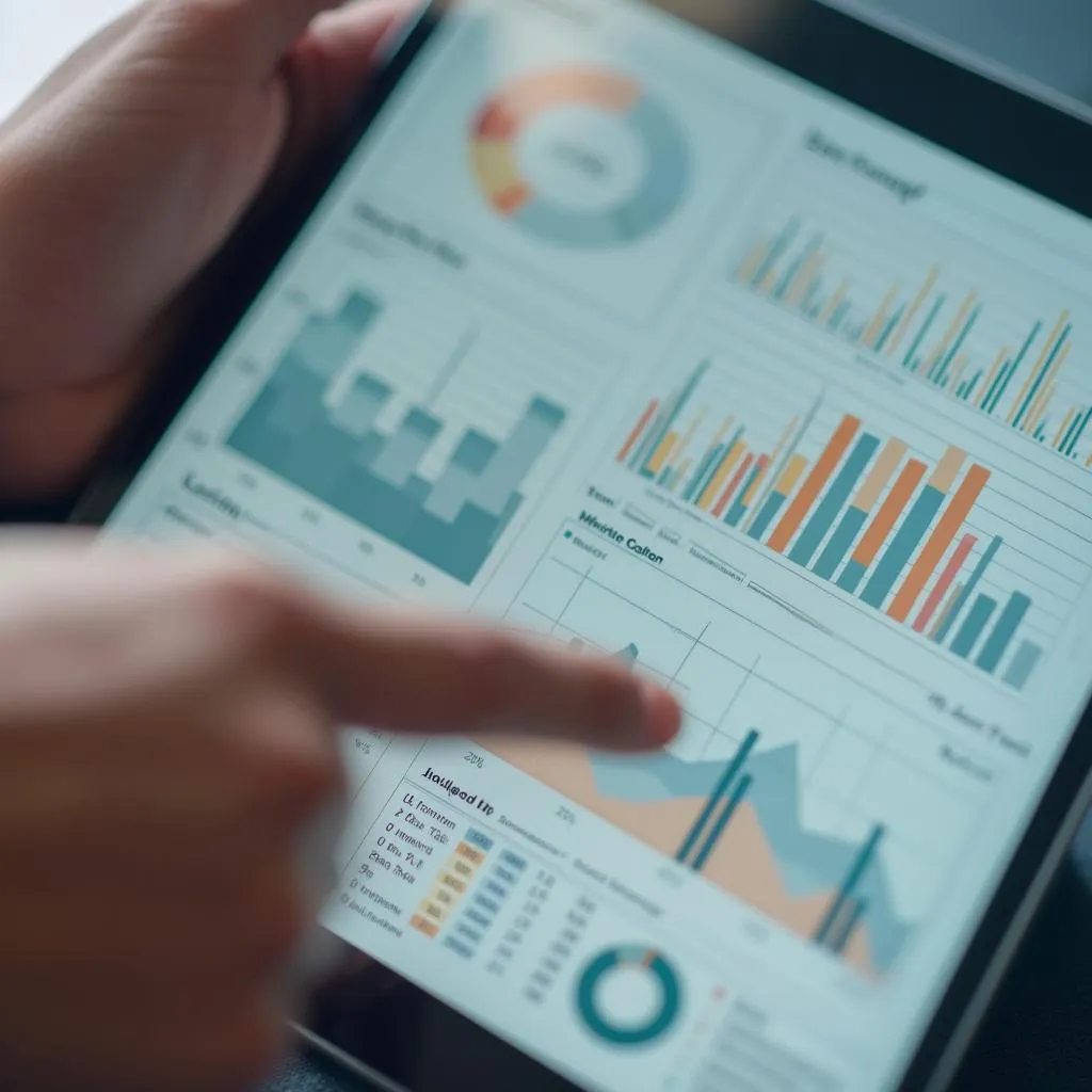 Consultant presenting data insights