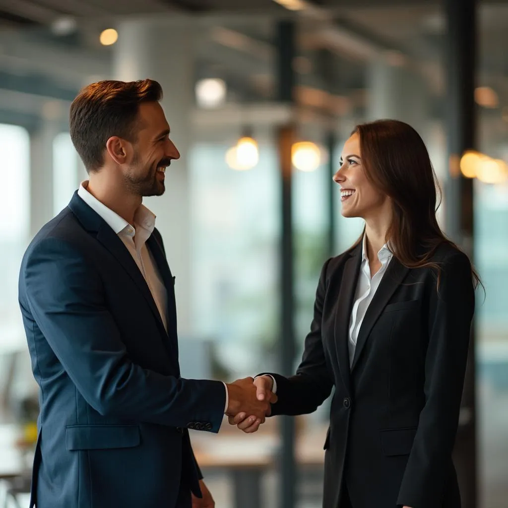 Successful project outcome handshake
