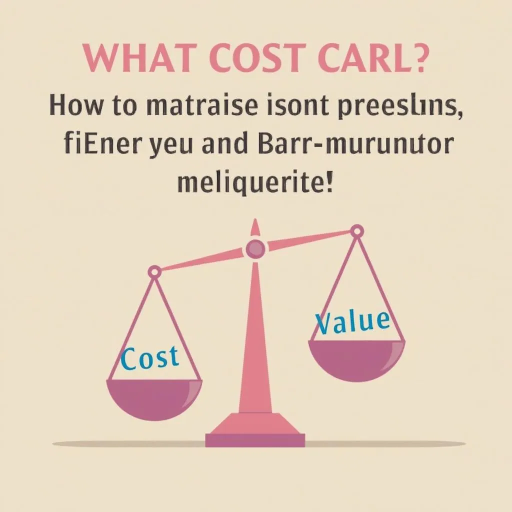 Graph showing cost-benefit analysis or value for money